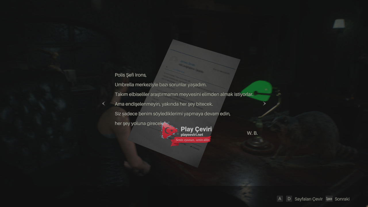 Resident Evil 2 Remake (Türkçe Yama) - RE2 Remake 5 Türkçe Yama Görüntüsü