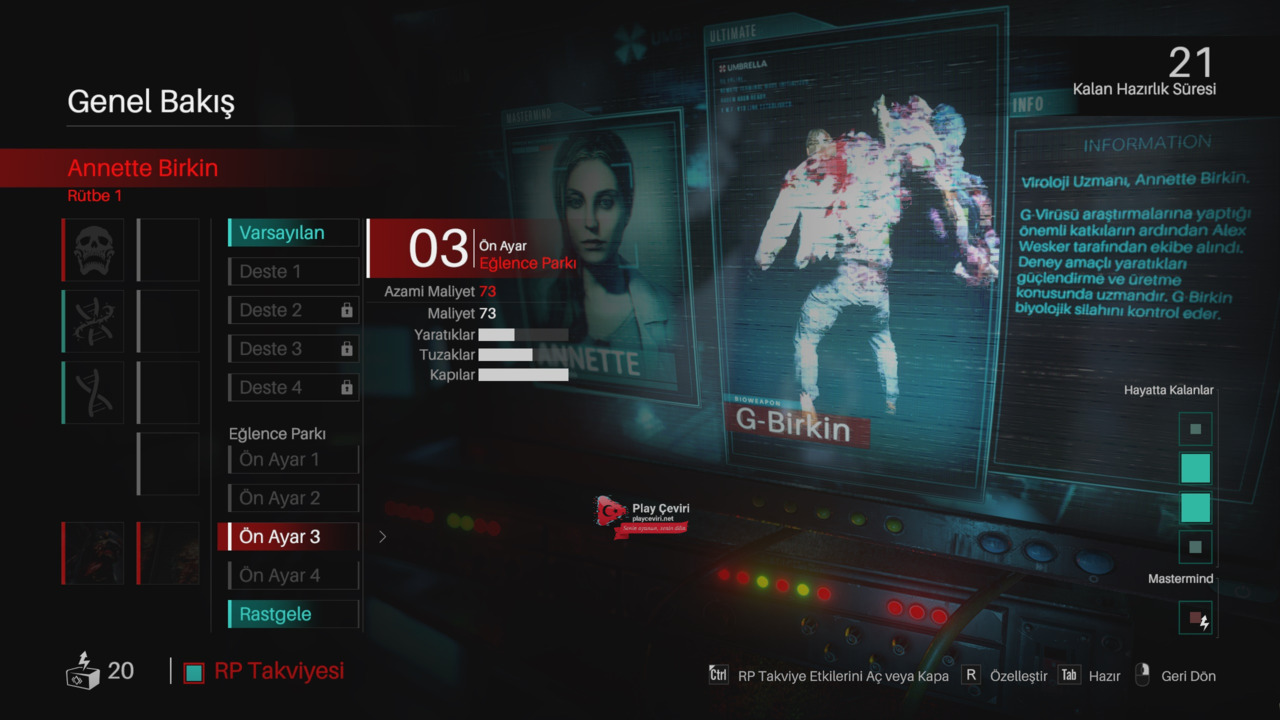 Resident: Evil Resistance (Türkçe Yama) - Resident Evil Resistance 3 Türkçe Yama Görüntüsü